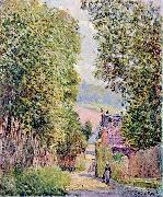 Alfred Sisley Une rue a Louveciennes painting